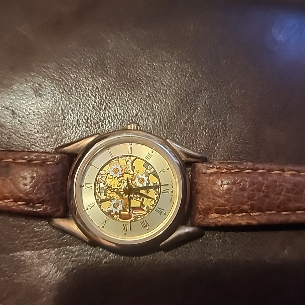 Fossil skeleton ladies watch